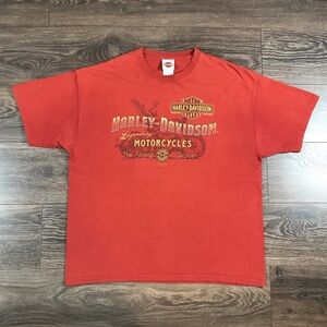 Harley-Davidson Motorcycles Plain City Ohio Land Of Chief Darby Men’s Rust Shirt